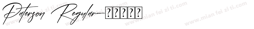 Paterson Regular字体转换